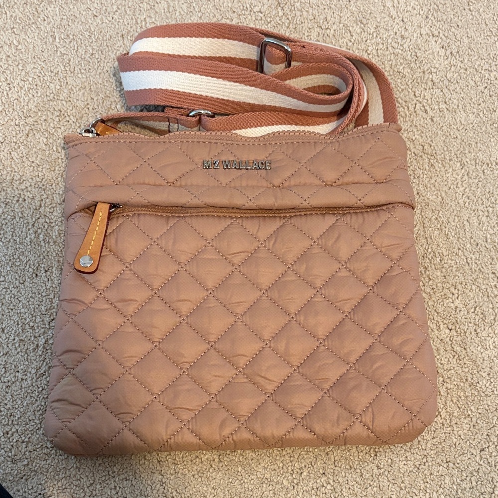 MZ Wallace dusty pink Quilted Crossbody Bag